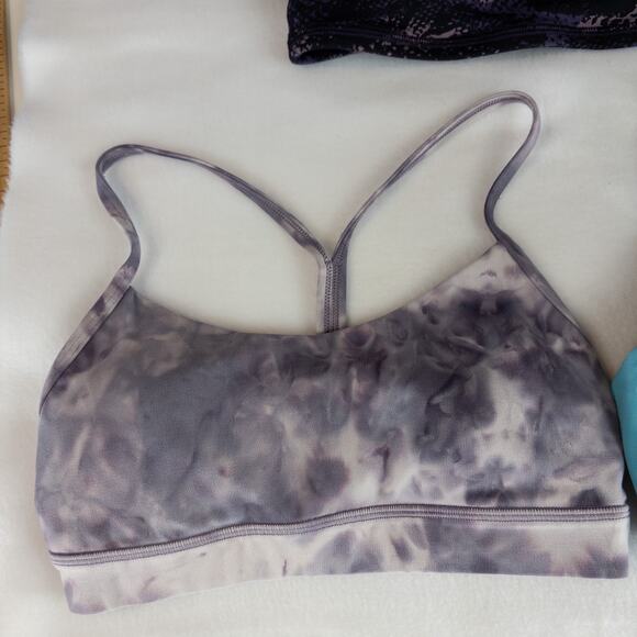 Lululemon Sports Bras Size 4 Lot of 3 Blue Gray Black Racer Back Strappy - Picture 2 of 13